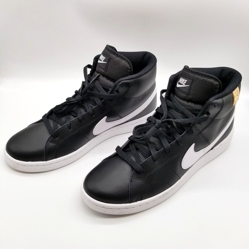 Nike Men Court Royale 2 Mid Size 11 Sneakers Black/White-White Onyx CQ9179 001